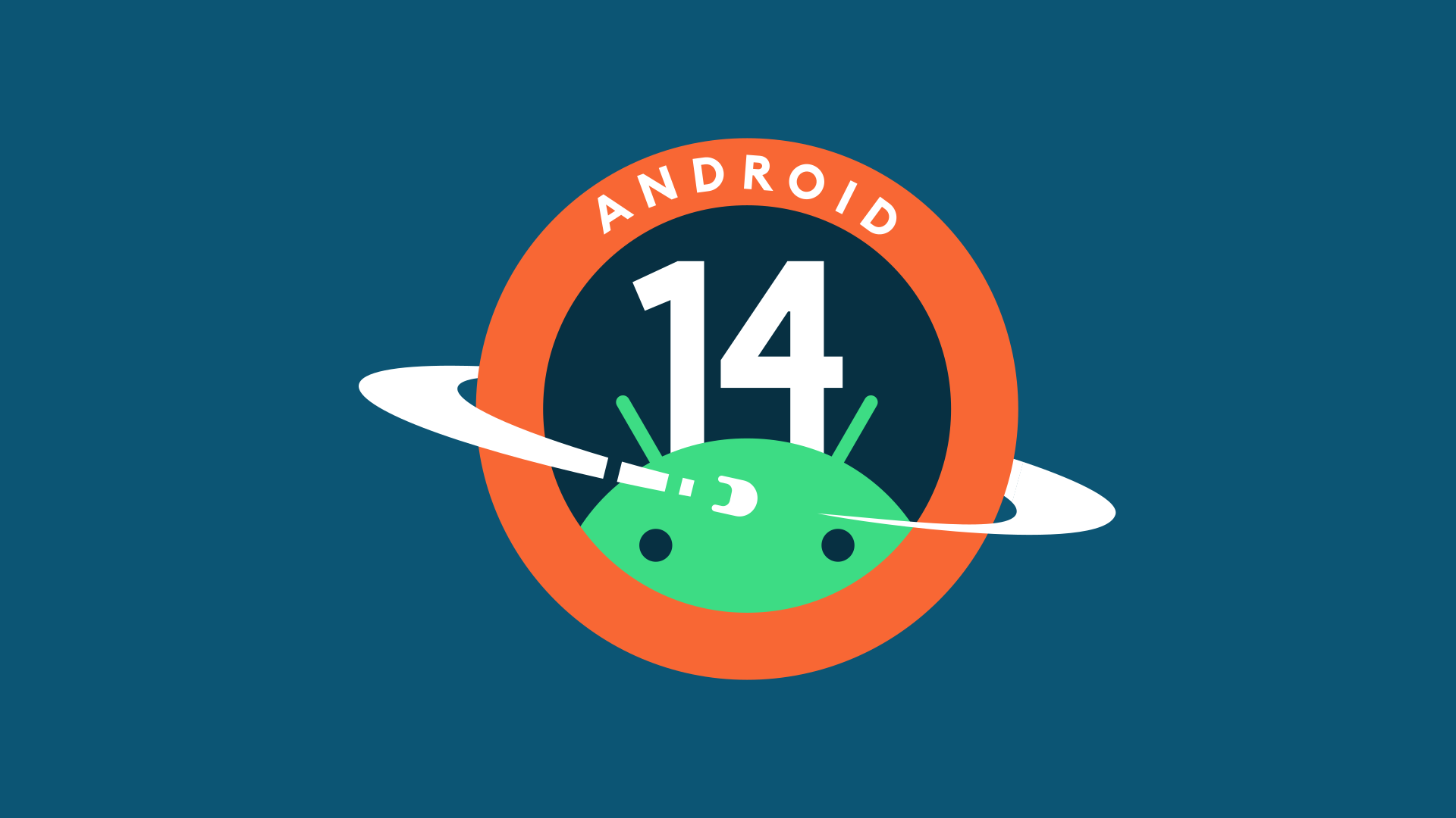 Logotipo do Android 14.