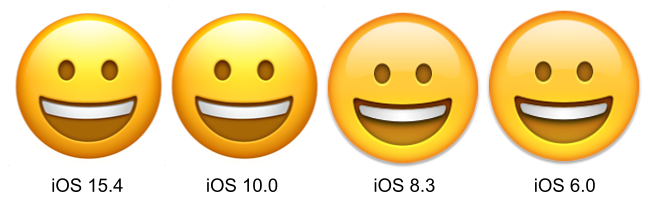 Emoji de rosto sorridente do iPhone.