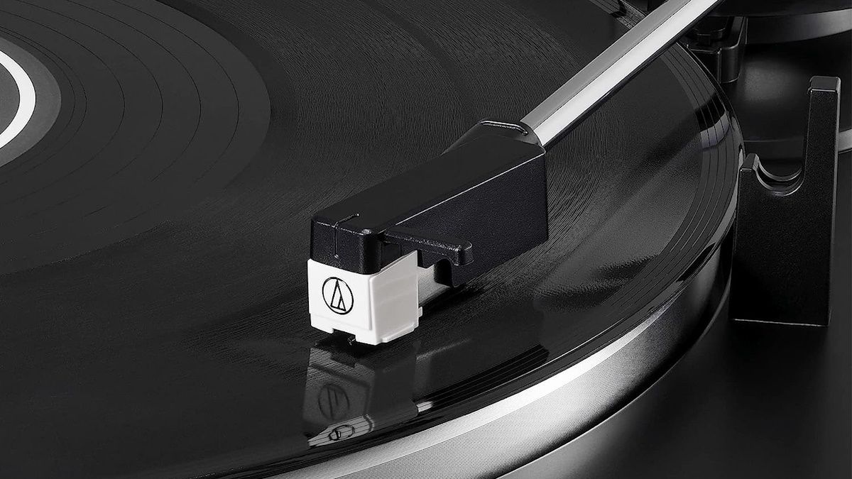 Grande plano do AT-LP60X-BK da Audio-Technica