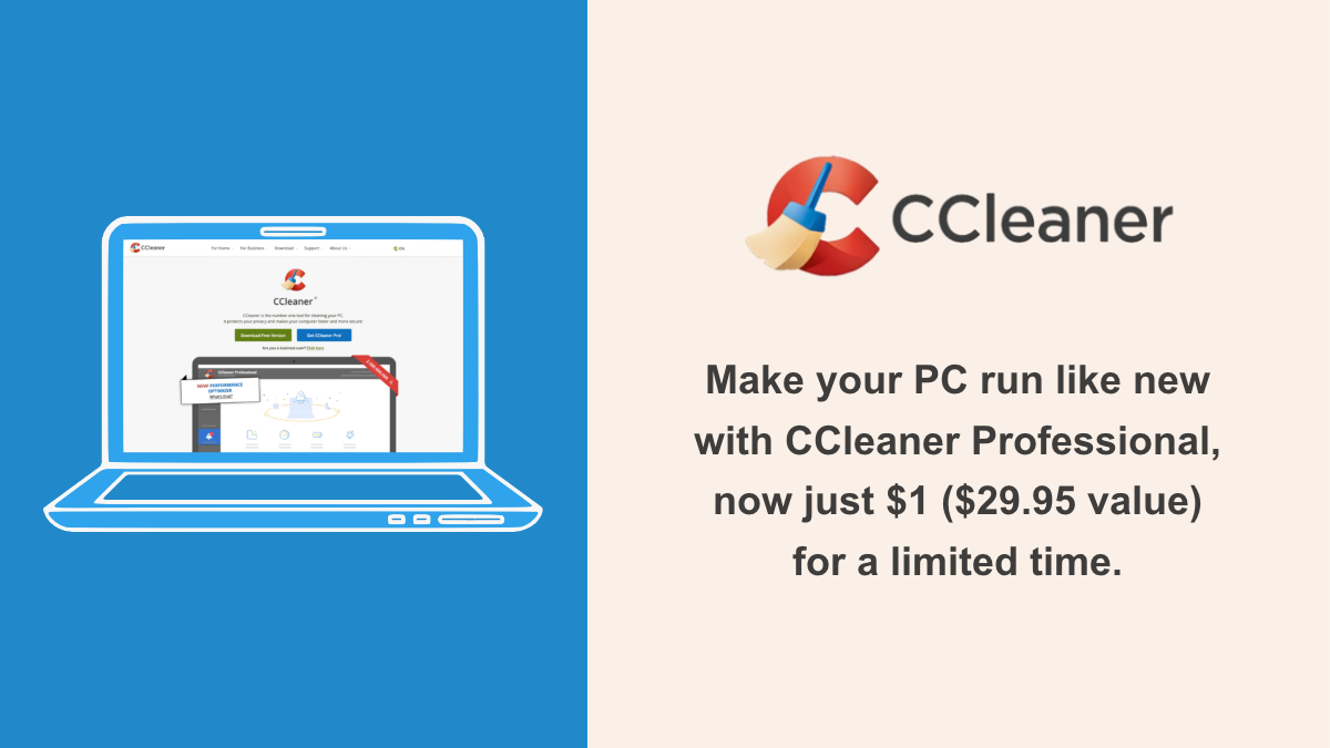 Baixe CCleaner Pro por US$ 1