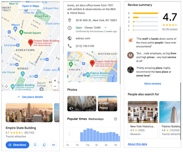 Informações de localização do Google Maps no Google Docs