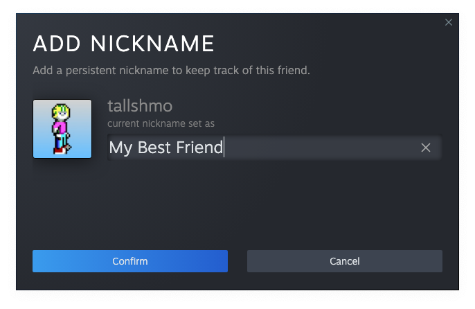 Definir um apelido no Steam