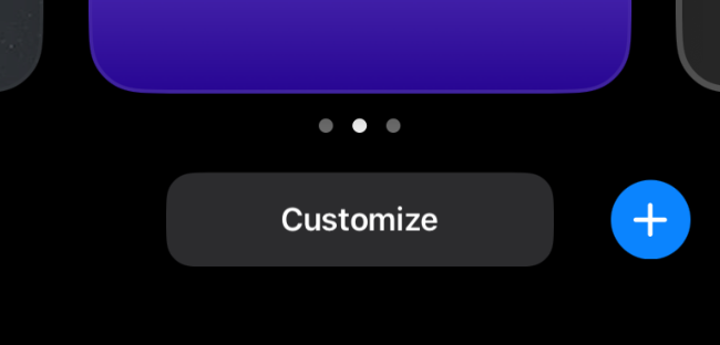 Opção de personalização no iPhone