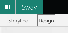 Botão de design no Sway