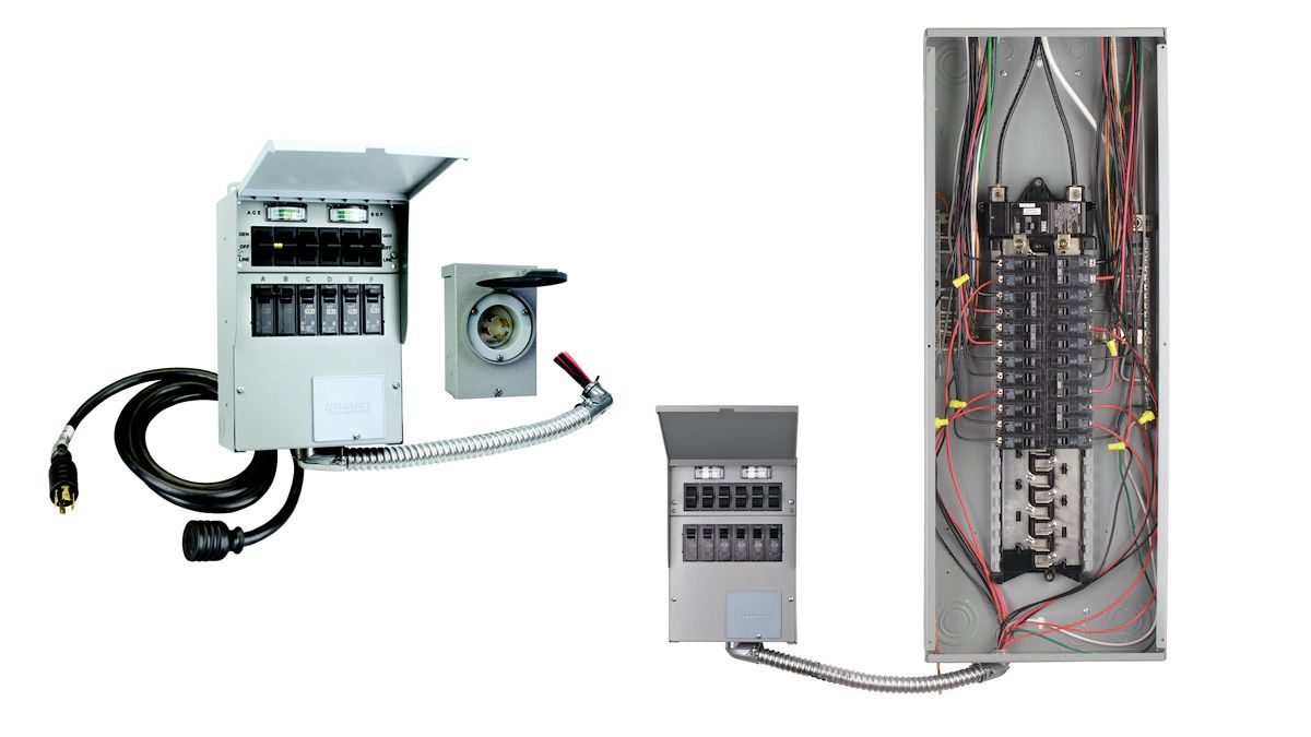 Exemplos de kit de painel de transferência, mostrando as peças e como são instaladas.