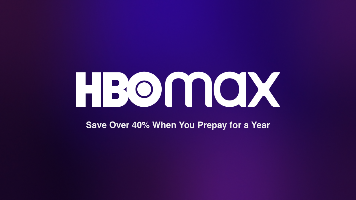 Logotipo da HBO Max com oferta especial de 40% de desconto