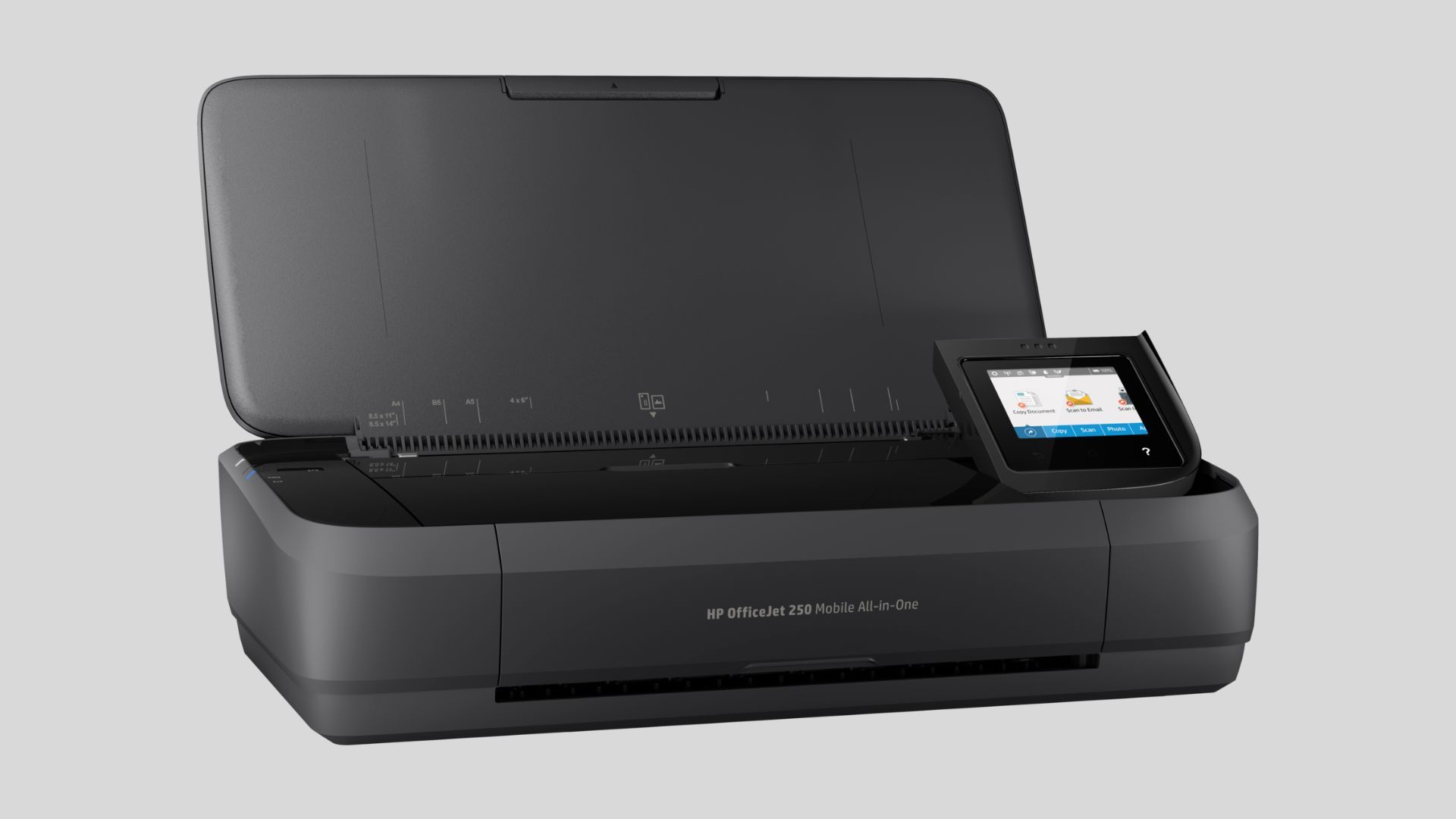 Impressora HP OfficeJet 250 contra fundo cinza
