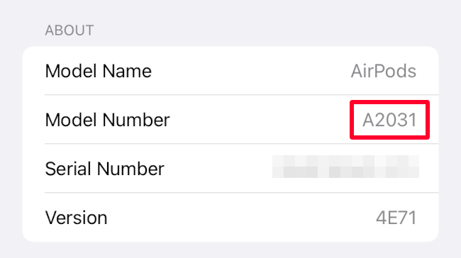 Verifique o número do modelo dos seus AirPods.