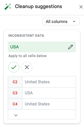 Dados inconsistentes no Planilhas Google