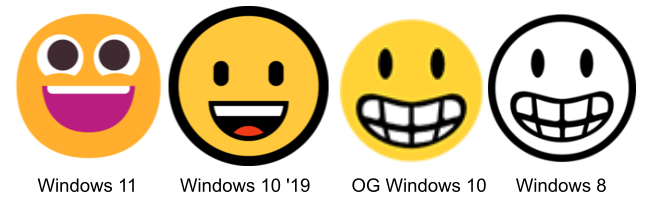 Emoji de rosto sorridente da Microsoft.
