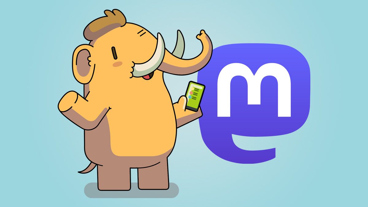Mascote Mastodonte com logotipo