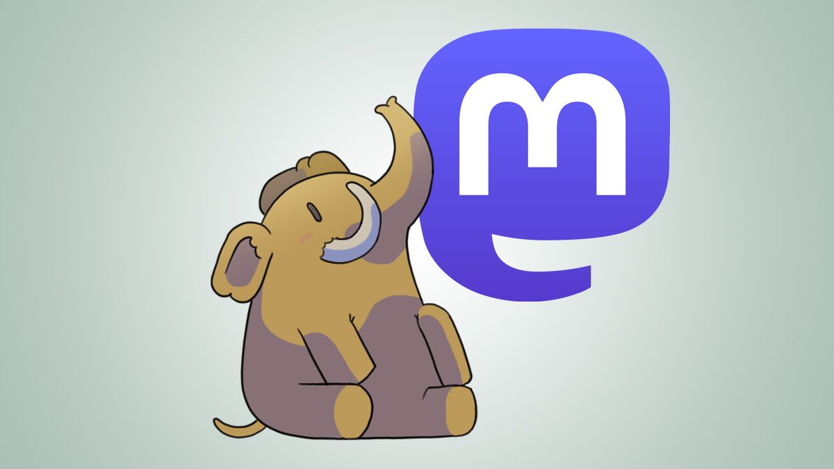 Mascote Mastodonte com logotipo