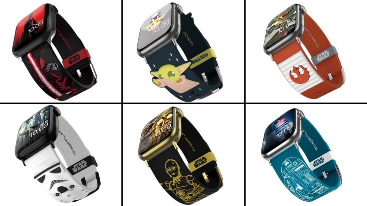 Variedade de pulseiras smartwatch MobyFox Star Wars