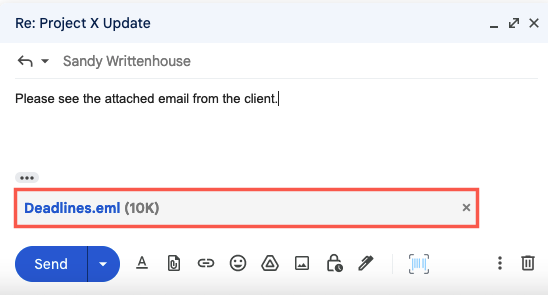 E-mail anexado à resposta no Gmail