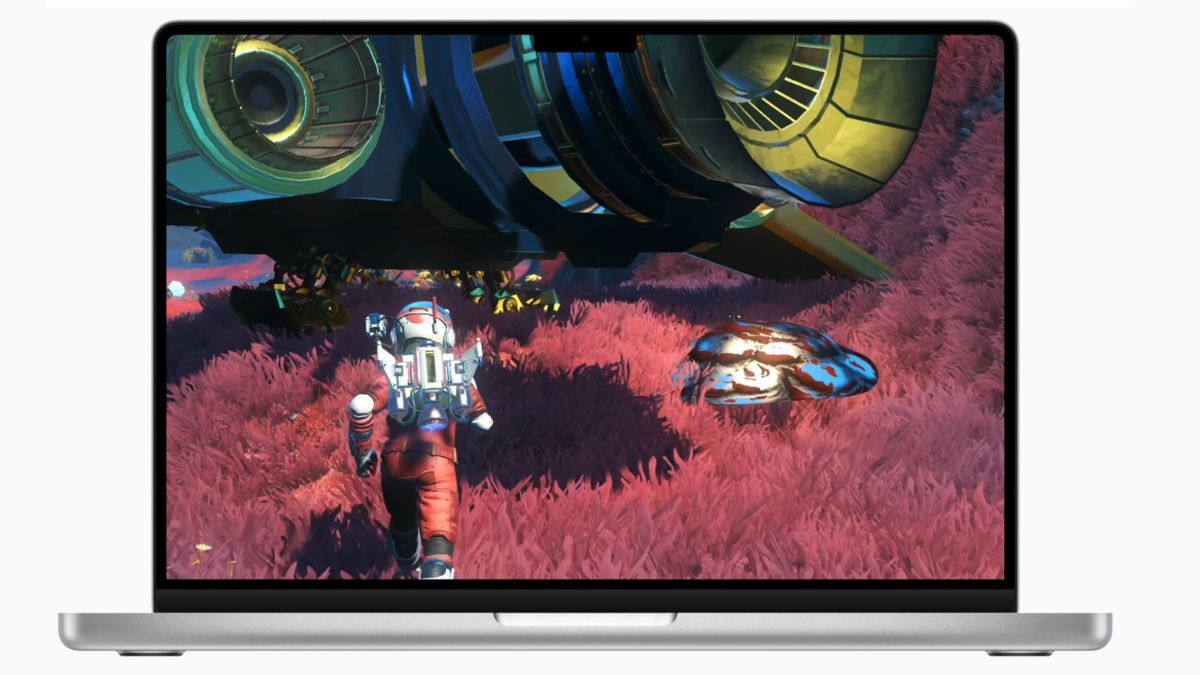 No Man's Sky rodando em um MacBook