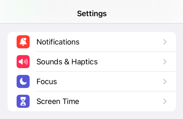 Configurações de notificações no iPhone