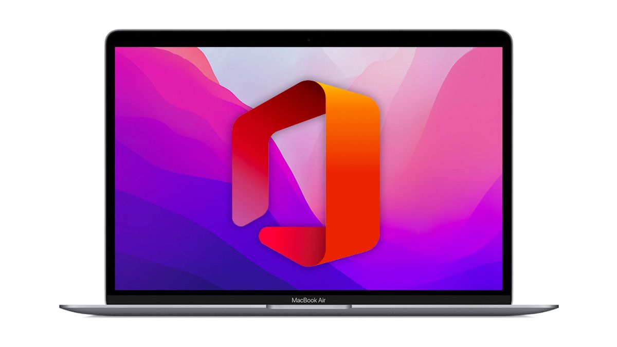 Logotipo do Microsoft Office em um MacBook Air