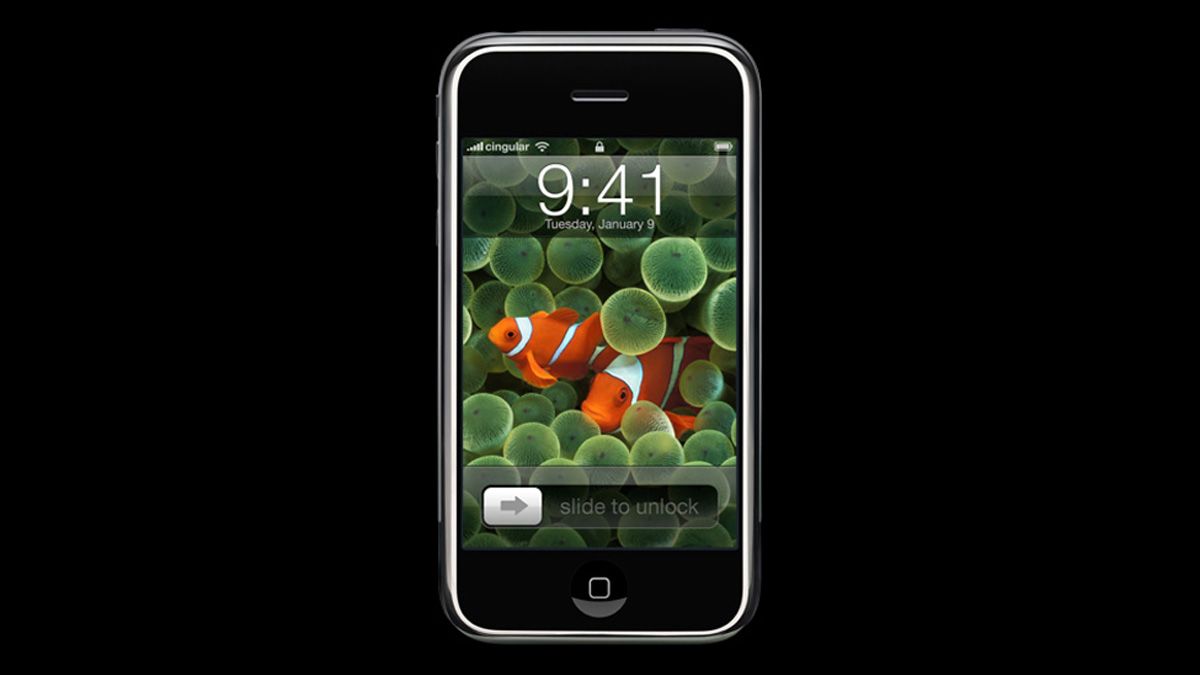 iPhone original com papel de parede de peixe