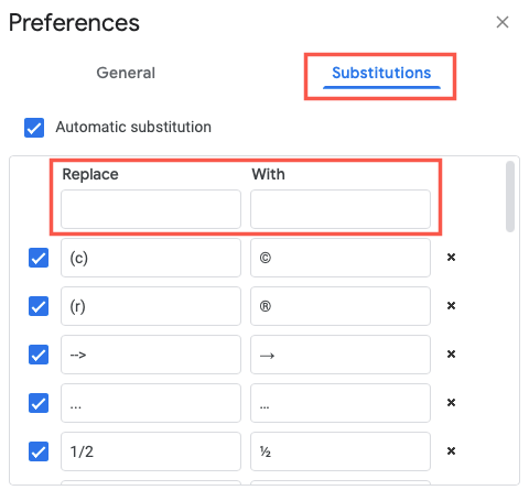 Substituições em Preferências