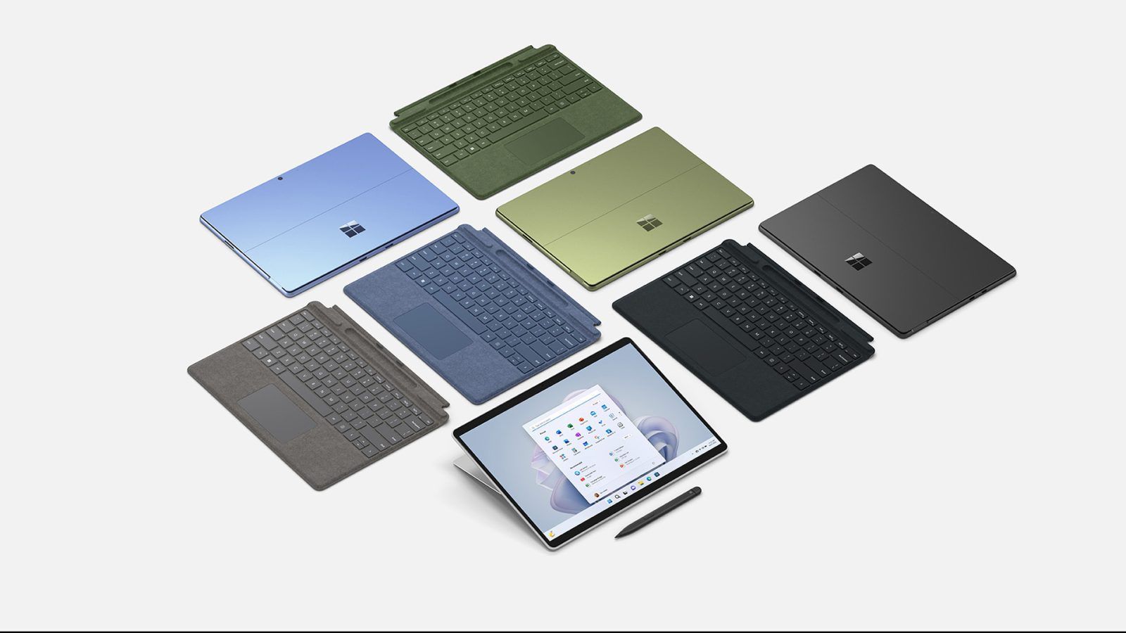 Cores do Microsoft Surface Pro 9