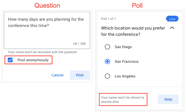 Responda anonimamente no Google Meet