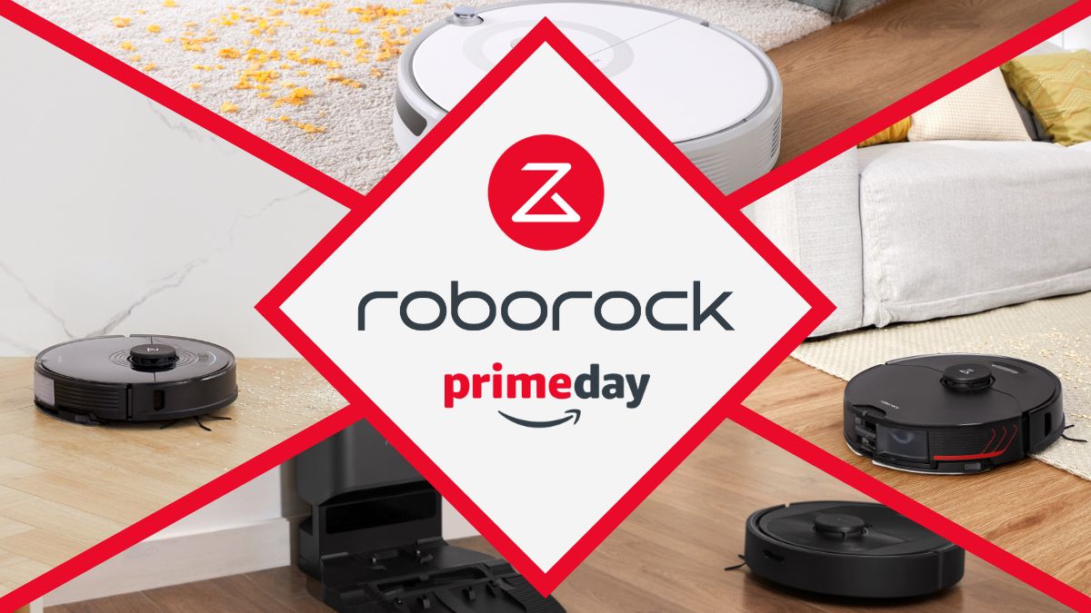 Colagem de ofertas do Roborock Prime Day 2022