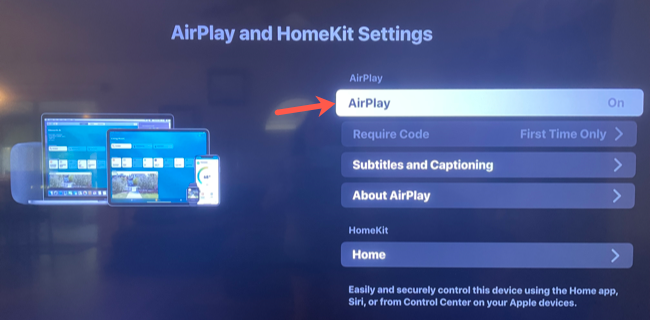 Configurações de AirPlay e HomeKit no Roku