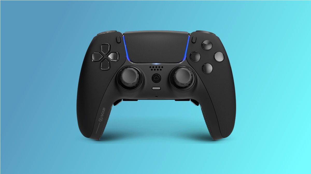 SCUF reflex pro em fundo azul