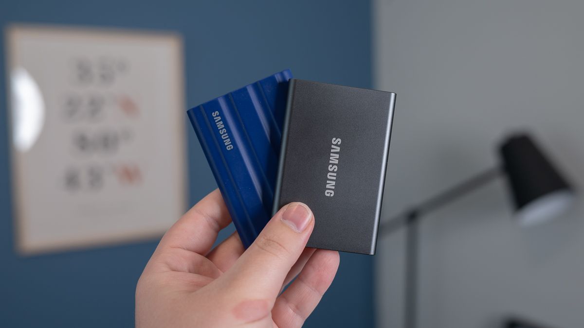 Samsung T7 Shield comparado ao SSD T7 normal