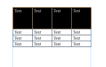 Células selecionadas em uma tabela.