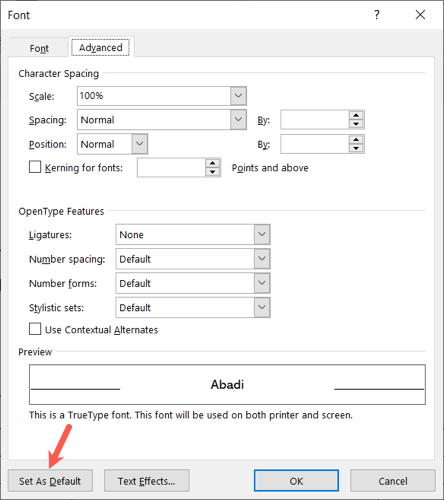 Configurações de espaçamento de caracteres no Word