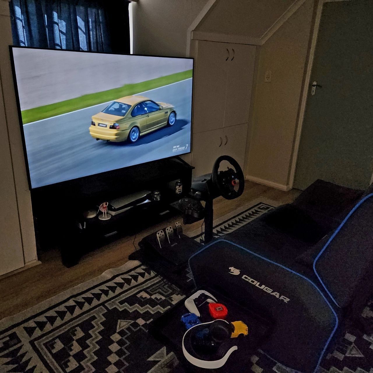 Configuração do Home Racing Sim usando um PS5