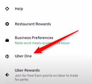 Toque em Uber One.