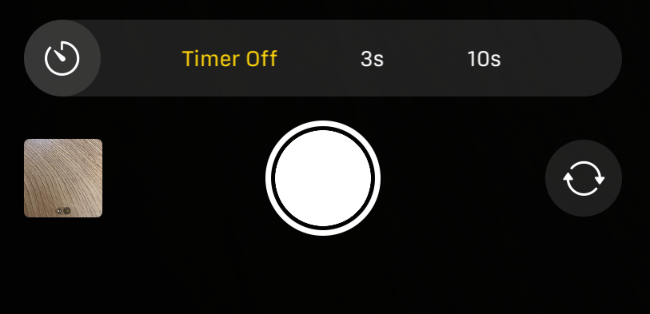 Configurações do temporizador no aplicativo Câmera do iPhone