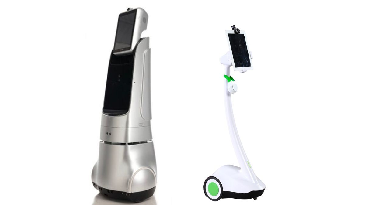 Dois robôs de telepresença da Padbot