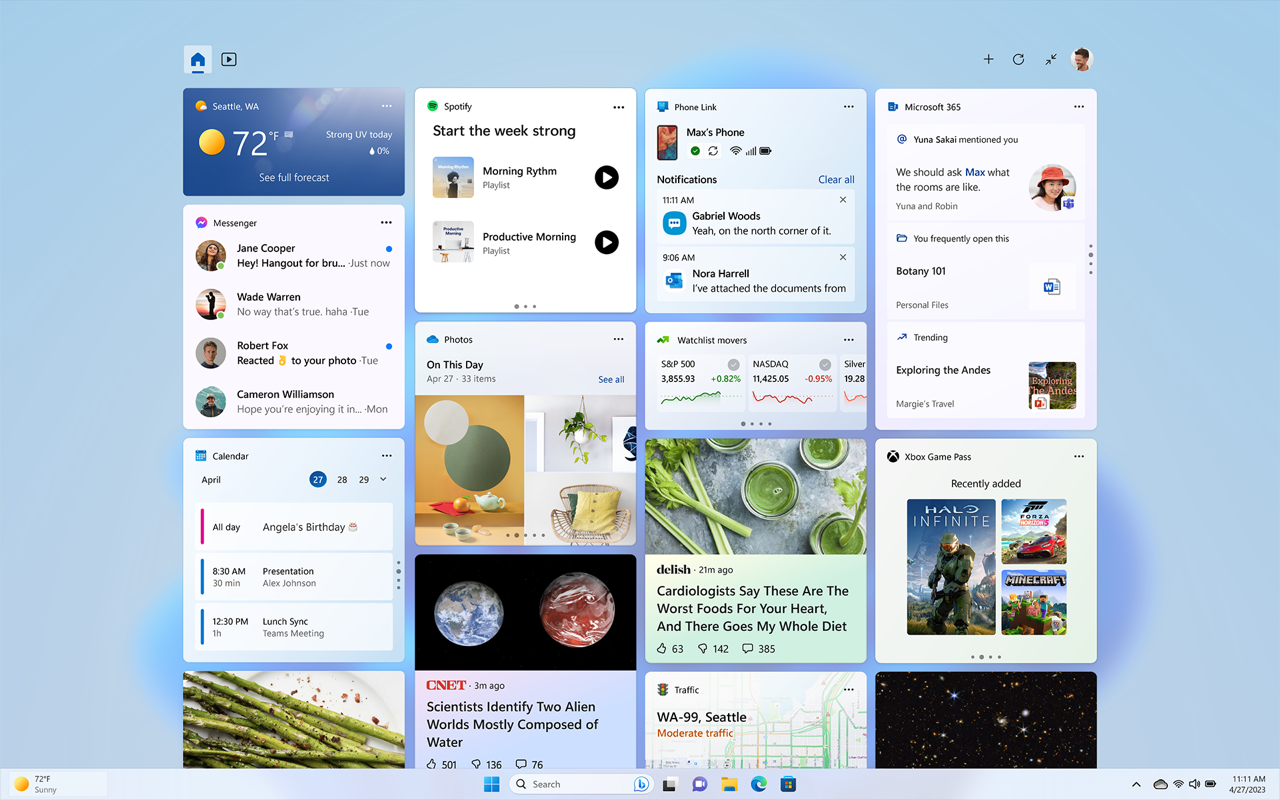 Widgets no Windows 11