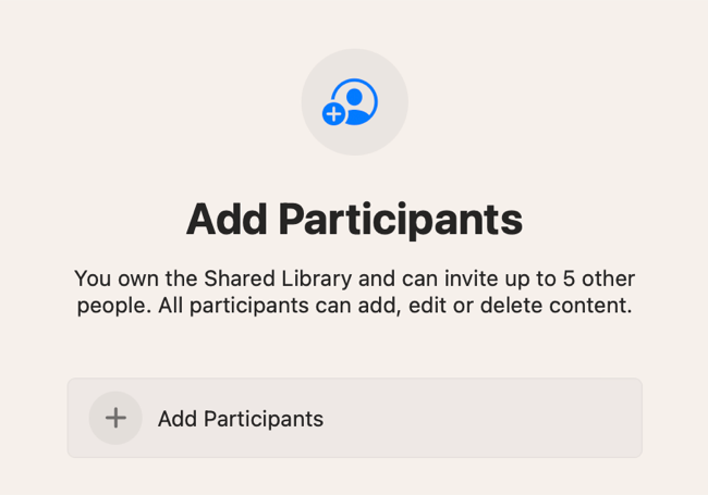 Adicionar participantes à biblioteca de fotos compartilhadas do iCloud no Mac