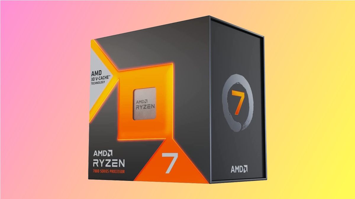 AMD Ryzen 7 em fundo rosa e amarelo