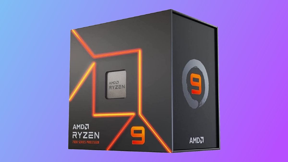 AMD Ryzen 9 em fundo roxo