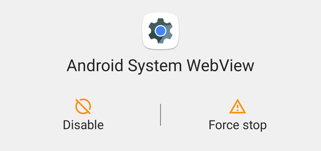 Opção de desativação do WebView do sistema Android