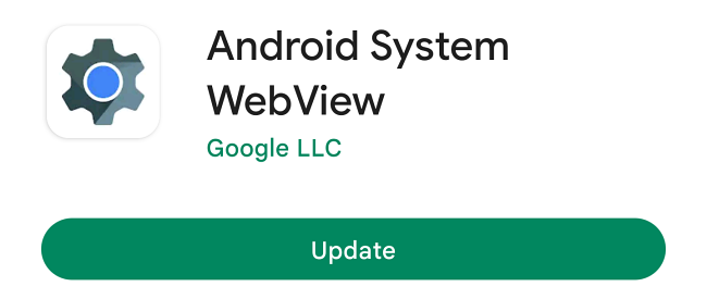 Atualização do WebView do sistema Android