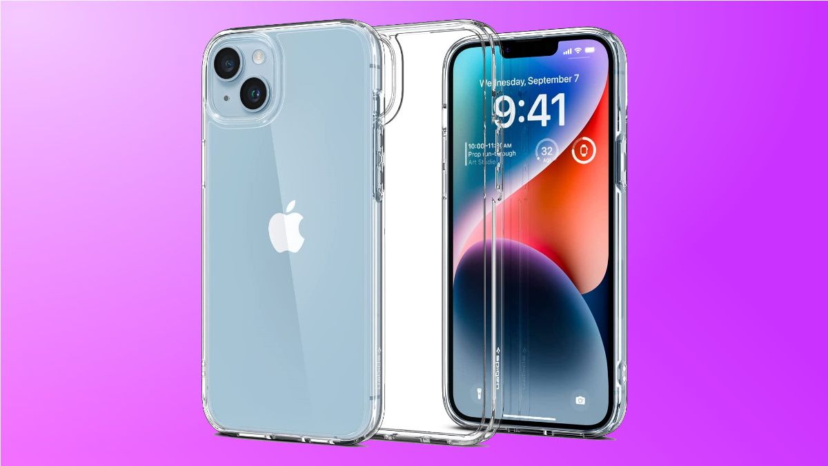 Capas Spigen ultra híbridas em fundo roxo