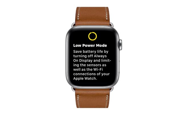 Modo de baixo consumo no Apple Watch