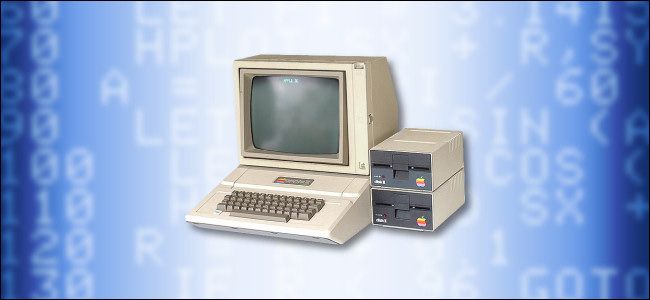 Um Apple II flutuando no ciberespaço
