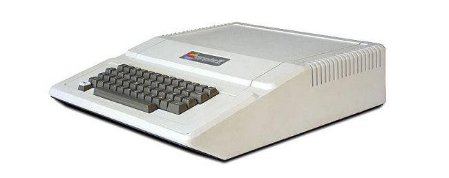 Um computador Apple II original.