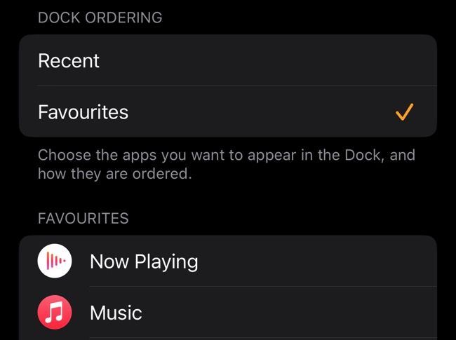 Ordenação de dock do Apple Watch por aplicativos favoritos