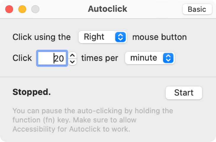 Autoclick 2.0 para macOS