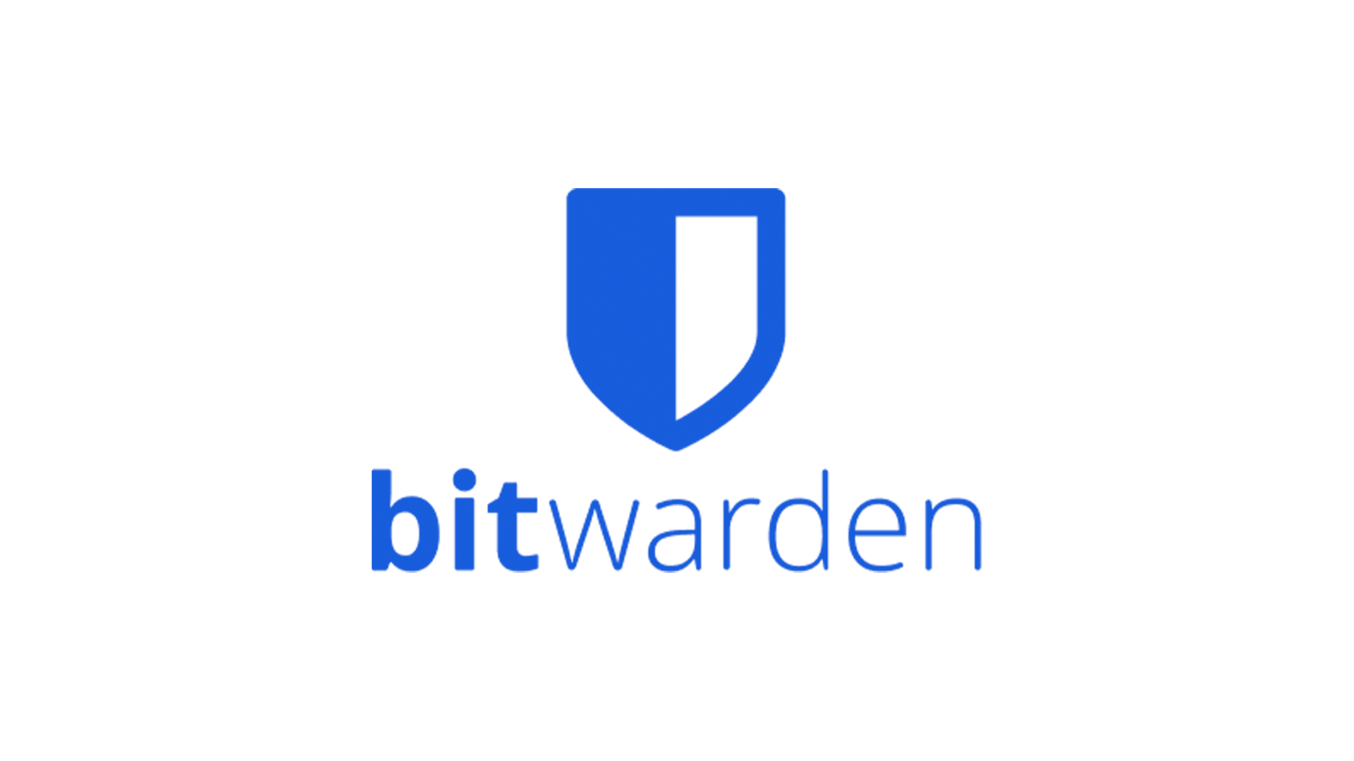 ícone e logotipo bitwarden em um fundo branco