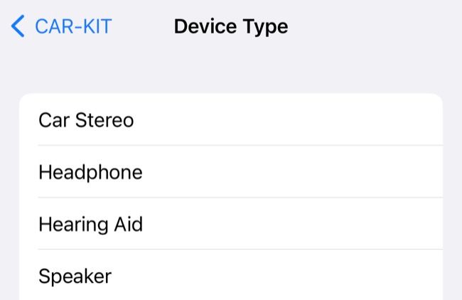 Atribua um rótulo a um dispositivo Bluetooth nas configurações do iOS