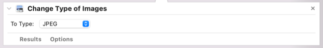 Alterar tipo de imagem no fluxo de trabalho do Automator
